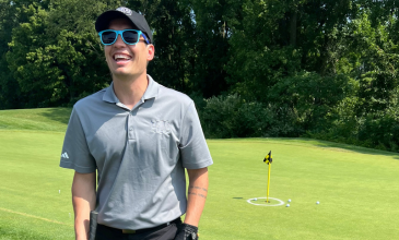 All smiles out on the golf course, during swinging for scholarships golf outing!